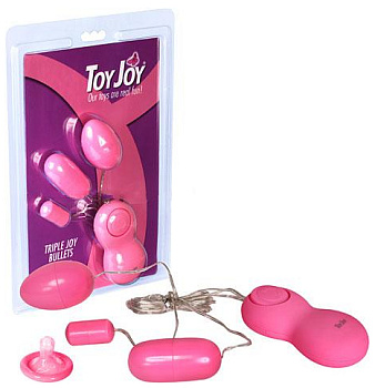Вибростимулятор тройного действия "Triple joy bullets"