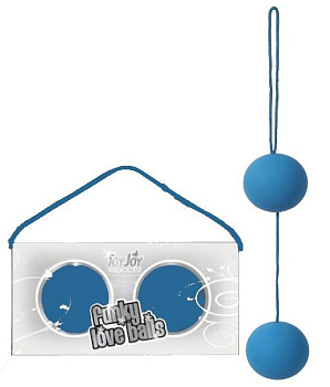 Вагинальные шарики "Funky Love balls" голубого цвета