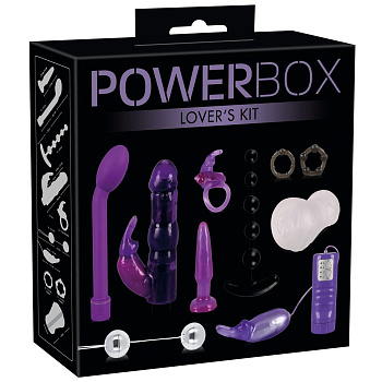 Набор секс игрушек «PowerBox Lovers Kit» 10 предметов