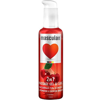 Гель вагинальный на водной основе Masculan Glide 2 в 1 массажный Вишня 130 мл