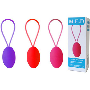 Тренажер для интимных мышц-яйцо, цвет красный 3,5 см