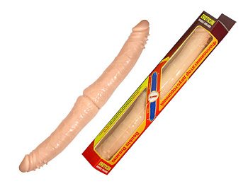 Двойной фаллос телесного цвета