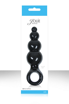 Анальная пробка Jolie - Ripples большая черная