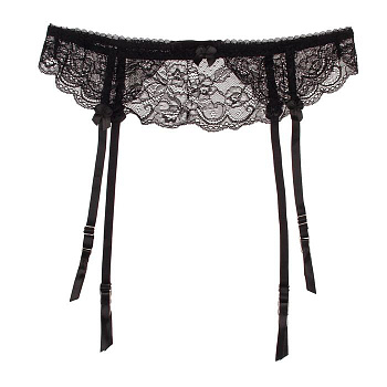 Пояс для чулок черный L