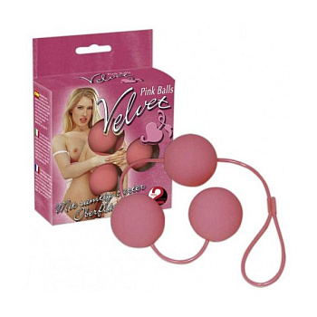 Вагинальные шарики Вельвет розовые