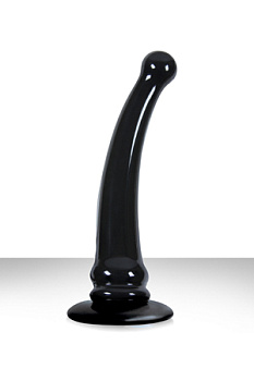 Анальный стимулятор Jollipops гладкий черный на присоске