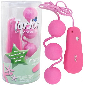 Вагинальные шарики с вибрацией (розовые)
