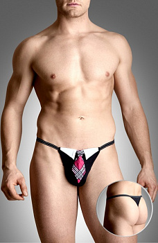 Мужские трусы-стринги с галстуком