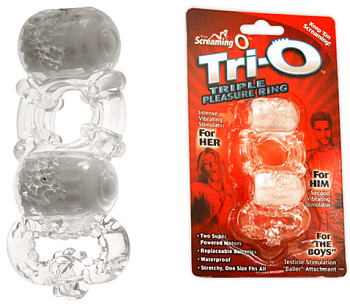 Кольцо с двумя вибро-элементами "The Screaming O Trio"