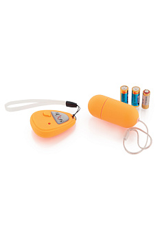 Виброяйцо с ДУ 7см оранжевое