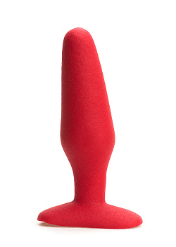 Красная анальная пробка среднего размера