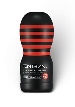 Мастурбатор "Tenga deep throat cup black" поза орального секса