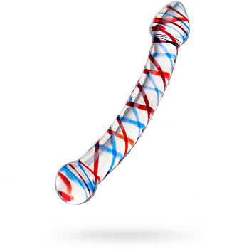 Двусторонний стеклянный фаллос 20см