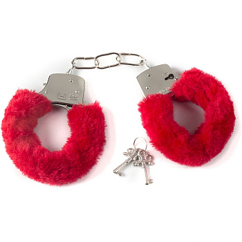 Наручники Lola Toys Bondage Furry Cuffs, красные