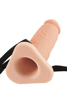 Фаллоимитатор поясной полый 25 см.