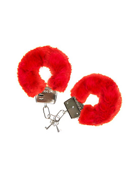 Наручники (иск.мех) красный