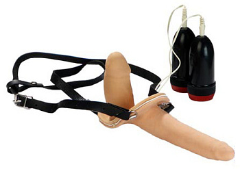 Двойной страпон с вибрацией