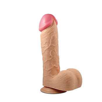 Фаллоимитатор на присоске,  20,0 см , телесный