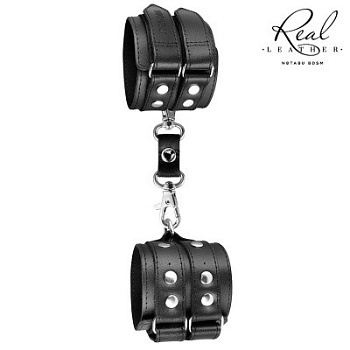 Наручники нат. кожа черные