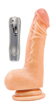 Вибратор RealStick #104 телесный, 7 режимов вибрации, 15 см