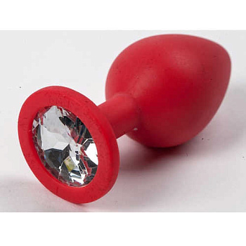 Втулка анальная силикон красная кристалл