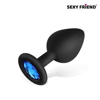 Втулка силикон черный/синий 3,5 см