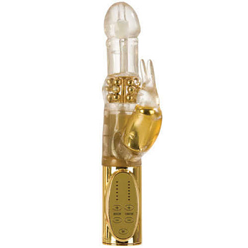 Вибратор с вращающейся головкой и стимуляцией клитора JACK RABBIT