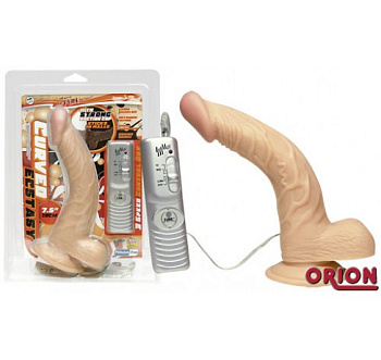 Вибратор анальный с пультом Curved Ecstasy 19 cm