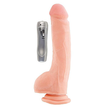 Вибратор на присоске телесный, 23 см 4 см