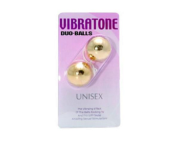 Классические вагинальные шарики золотого цвета