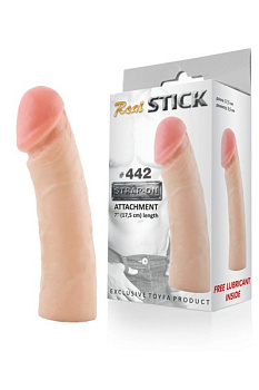Фаллоимитатор-насадка , телесный, 17 см
