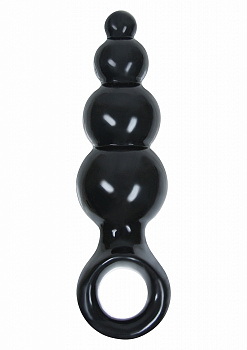 Анальная пробка Jolie - Ripples мини черная