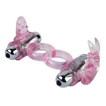 ЭРЕКЦИОННОЕ КОЛЬЦО С ВИБРОСТИМУЛЯЦИЕЙ КЛИТОРА И МОШОНКИ