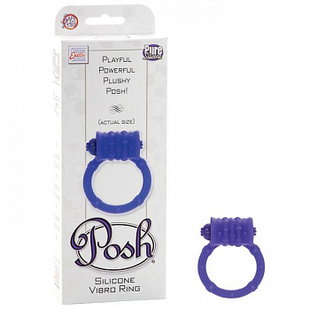 Эрекционное кольцо Posh Silicone Vibro Rings с вибрацией фиолетовое