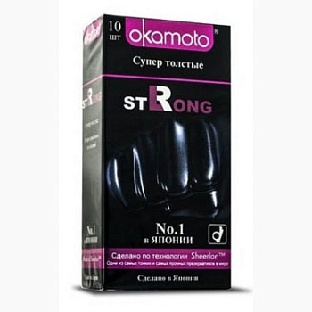 Презервативы OKAMOTO Strong №10 (Черный)