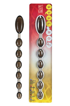 Цепочка-шарики анальные черные 27,4 см