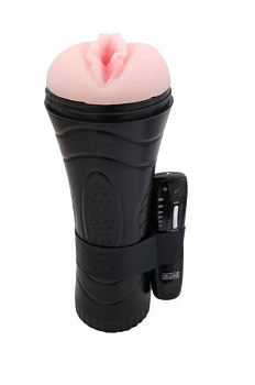 Вагина с вибрацией в пластиковом чехле