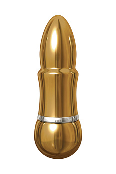 Вибромассажер PURE ALUMINIUM - GOLD SMALL рельефный золотистый