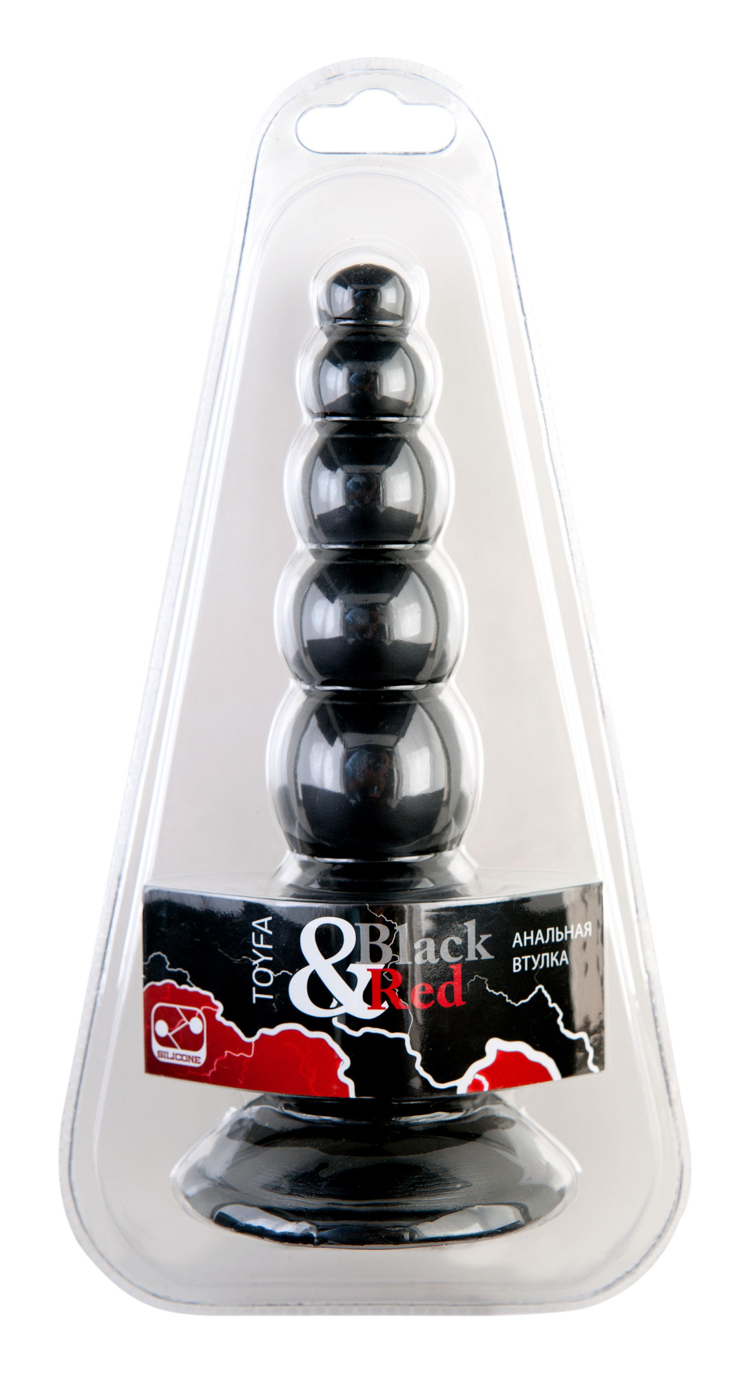 Анальная втулка. Черная ToyFa Black&Red