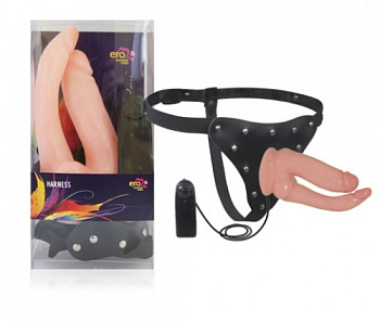 Двойной страпон с вибрацией