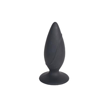 Анальная пробка на присоске большая  чёрная