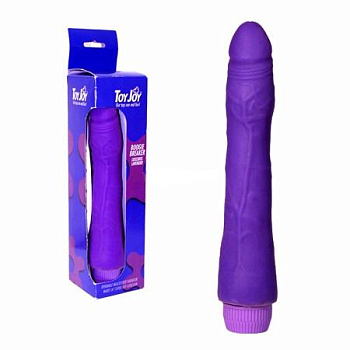 Шикарный фиолетовый вибратор из киберкожи