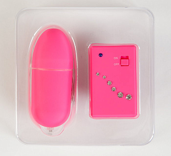 Вибратор с украшением с пультом ДУ, розовый