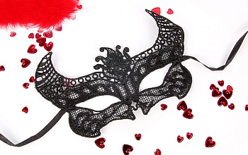 Маска ажурная «Мишель», цвет черный