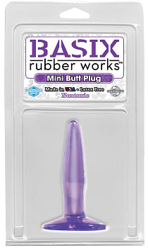 Анальная пробка Mini Basix 4" - Purple