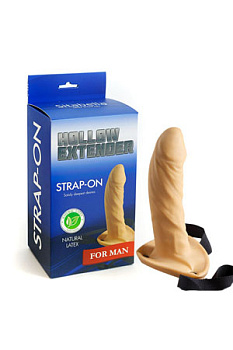 Страпон на ремнях полый