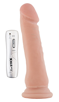 Вибратор на присоске телесный, 7 режимов вибрации, 18 см