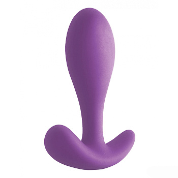 Анальная пробка светящийся  силикон фиолетовый