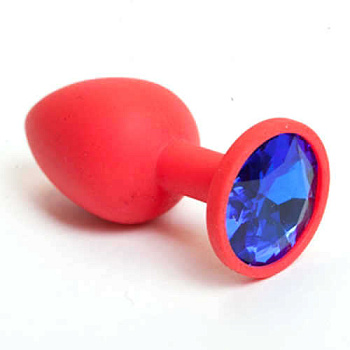 Втулка анальная силикон красная кристалл