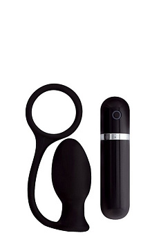 Вибровтулка анальная 7,5 см черная